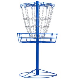 Yaheetech Portable Disc Golf Basket Target Disc Sports 12-Chain Practice Disc Golf Target Steel Hole Disc Golf Goals Catcher Indoor & Outdoor, Blue