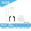 Twin Wire End Ferrules 10 mm² Long 14 mm Wire