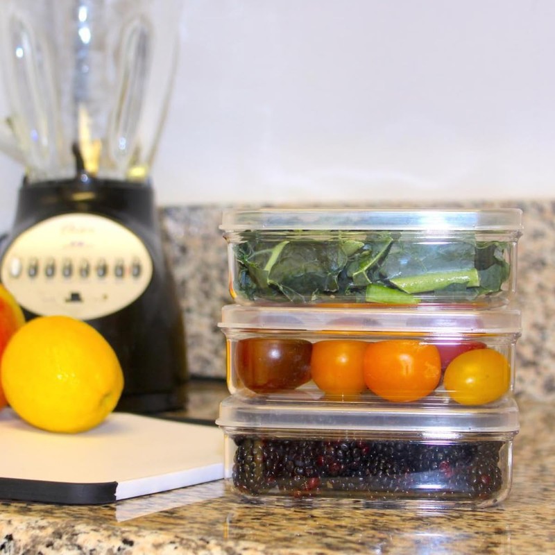 Lustroware (Set of 6) Micro Clear 13oz Kitchen Pantry Food