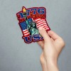RetroPlanet Vinyl Sticker, Liberty & Justice for All, Patriotic Die-Cut