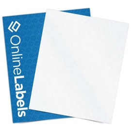 8.5 x 11 Waterproof Clear Frosted Matte Sticker Paper (Laser Printers Only) - 10 Sheets - Full Sheet Labels - OnlineLabels