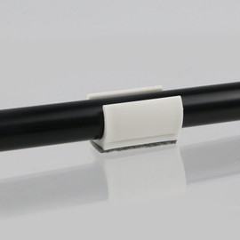 Nicerity 8Pcs Rectangle Shaped Chair Leg Tips Caps with Felt Pads U Shaped Chair Tube Floor Protectors for Round Sled Base Chair Leg (24mm,White)