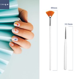 Inge Nail Art Brushes Set 15-Pieces Fine Nail Art Brush Kit for Detailed Painting Ideal for Gel Nail Brush Applications