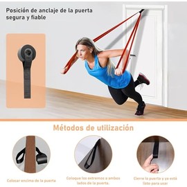 UIEYAKFR 16PCS Bandas de Resistencia, Ligas de Resistencia para Ejercicio,y Correas de Yoga Elásticas,con 2 Asas, Anclaje para Puerta, Gancho y Bolsa,