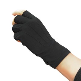 Cotton Gloves Fingerless Gloves Non-Slip Cycling Gloves Sun Protection Half Finger Mittens Running Gloves for Driving Motorcycle Bicycle Sports Camping Hiking Outdoor Men Women