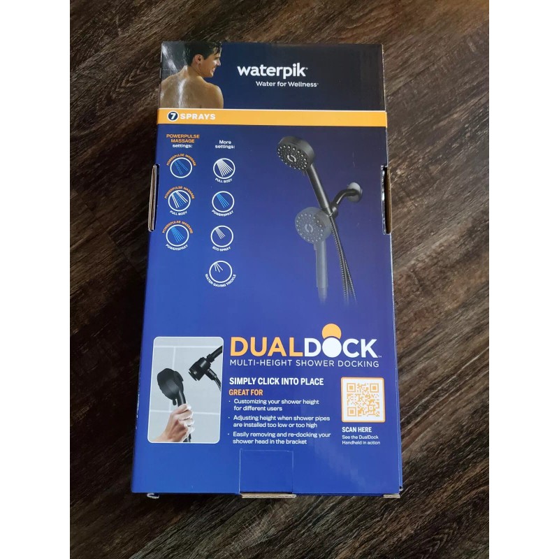 Waterpik L@@K Waterpik DualDock Multi-Height 7-Spray Multi-Height Shower Docking