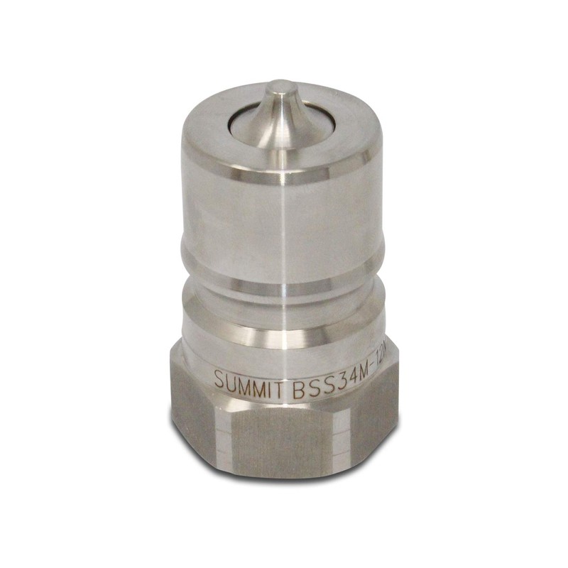 3/4″ NPT ISO 7241-B Stainless Steel Quick Disconnect Hydraulic Coupler