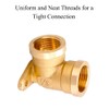 2 Pieces 90 Degree Elbow, 1/2 Inch Brass Wall Plate