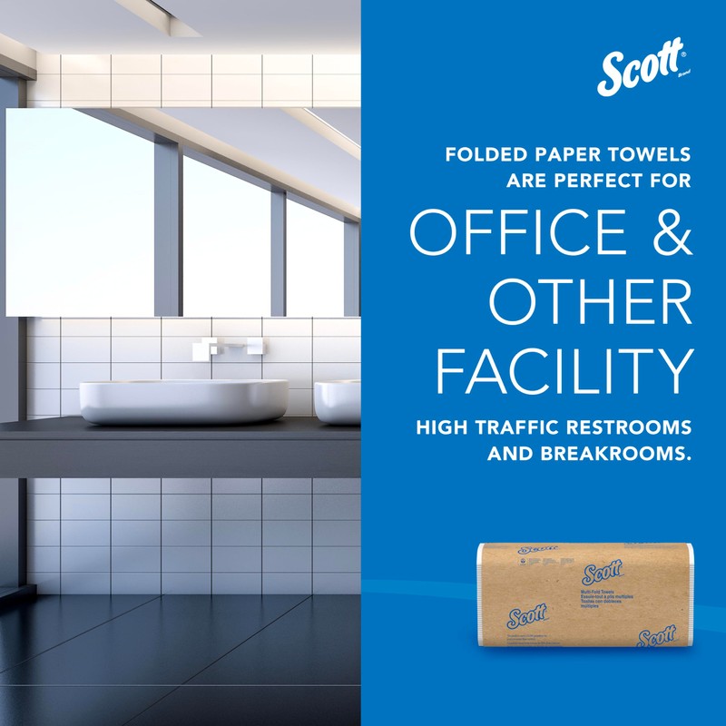 Scott Professional Universal Multifold Paper Towels, Bulk (01840), Absorbency Pockets,