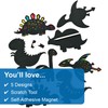 Baker Ross EV254 Dinosaur Scratch Art Fridge Magnets-Pack of 10,
