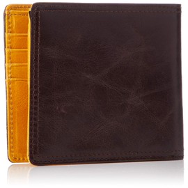 Ultima Tokyo No.34533 Men's Bi-Fold Wallet, Cowhide Leather, Coin Purse, Antique Smooth, Braun