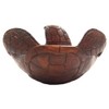 8" Hand Carved Wood Hawaiian Double Honu Sea Turtle Bowl