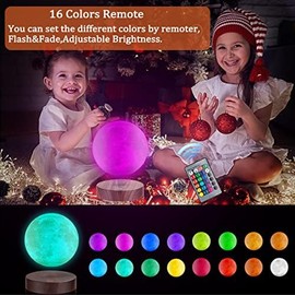 Floating and Floating Moon Lamp, 3D Printed Magnetic Floating Moon LED Lamp, Rotating Moon Display Mode Mood Light, Floating and Rotating in the Air, Cool Home and Office Decoration