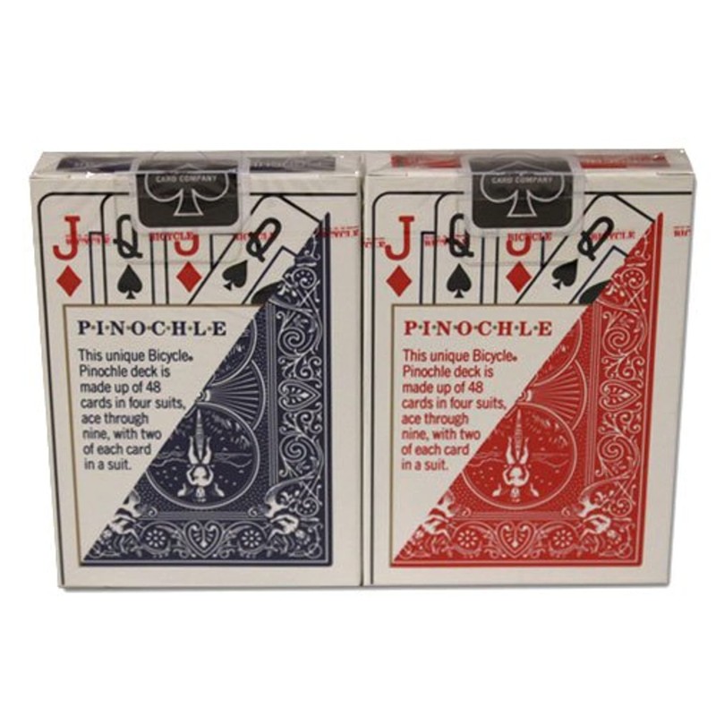 12 Decks Bicycle Pinochle Cards (6 Red / 6 Blue)