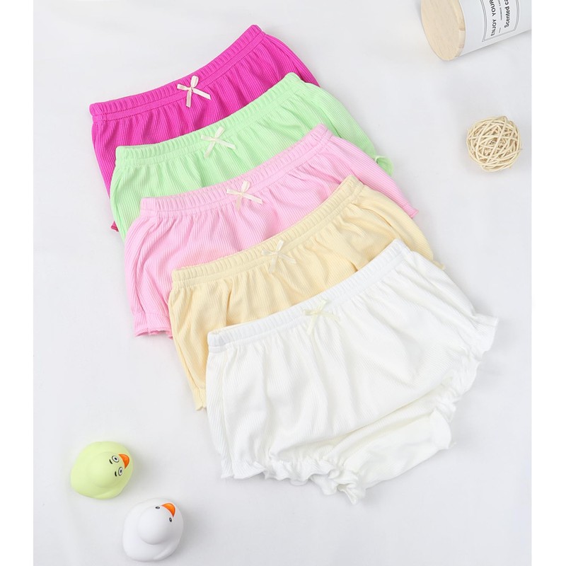 Billion Xin 5-Pack Infant Baby Girls Ruffle Diaper Cover Elastic