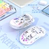 FREEWOLF Gaming Mouse, A2 Transparent RGB White, 2.4G/BT Connection, Wireless