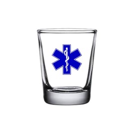 Rogue River Tactical EMT Star of Life Shot Glass Gift For EMS Paramedic