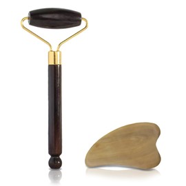 Werncy Wooden Gua Sha Facial Massage Tool and Roller Set, Facial Massager for Face, Neck, Eyes, Reduces Puffiness, Improves Wrinkles, Suitable for Women Care, Great Mother's Day Gift for Mom, Grandma