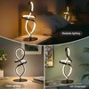 Mayful Modern Table Lamp with LED Spiral Design, Bedside Lamp
