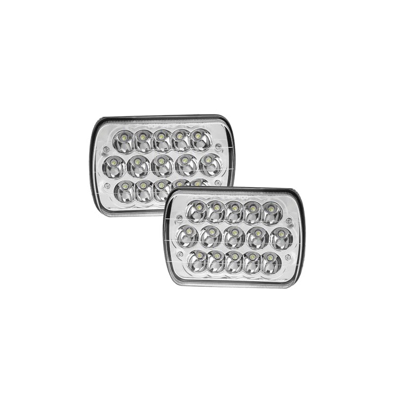 2PCS 7X6 5X7 Inch Sealed Headlight High Low Beam Headlights