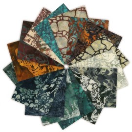 Northcott - Dinosaurus Fat Quarter Bundle by Banyan Batiks Studio 16 pcs