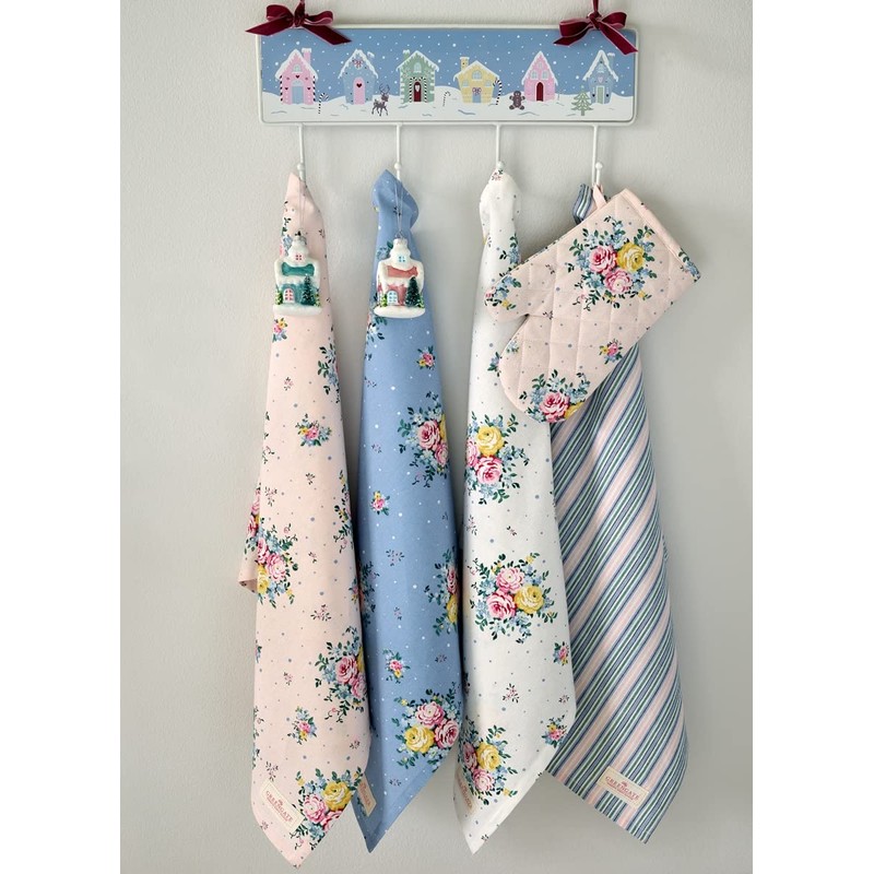GreenGate COTTEAPPLSH2812 Laura Homes Tea Towel P.p.Dusty Blue 70 x