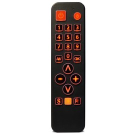 Feintech SDF00400 FeinControl Universal Remote Control Big Illuminated Keys Backlit Lighting, Black