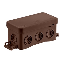 SIMET Connection box NS8 Fastbox & Hook brown, dimensions 45 x 85 x 40 mm, halogen-free, self-extinguishing, UV, IP54, 1 piece