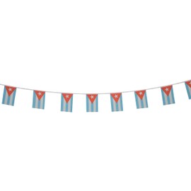 Cuba Cubans String Banner Flag,5.5 x 8.2 Inch String Banner,Indoor and Outdoor Party Decorations,16 ft 20 Mini Flags.