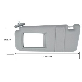 Xukey Gray Left Driver Side Sun Visor W/ Sunroof For Toyota Venza 2009-2016