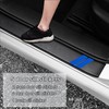 YOSRTER Leather Door Sill Protector Stickers, Carbon Fiber Texture, Universal