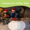 Coasters 4-Pack Absorbent Handwoven Cotton Coaster Set, Non-Slip Drink Coasters
