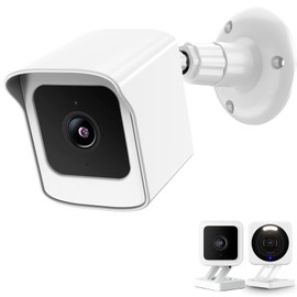 PEF Mount for All-New Wyze Cam V4 and V3, Weatherproof Protective Cover and 360 Degree Adjustable Wall Mount Solid Housing for Wyze V4 and V3 Outdoor Indoor Smart Home Camera System (White, 1 Pack)