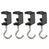 HARFINGTON 4pcs Desk Hook Clamp 0.2"-1.4" Clamping Range Cat Claw