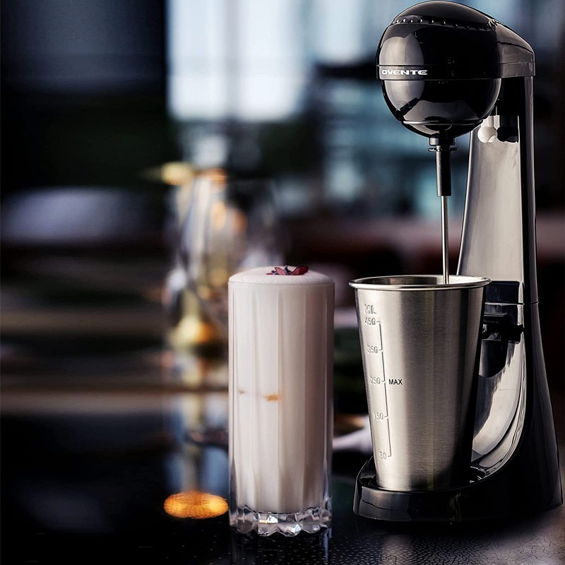 OVENTE Classic Milkshake Maker Machine with 2 Speed Setting, Safety