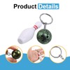 AORHOFJ Pack of 6 Mini Bowling Keyrings, Bowling Keyring, Bowling