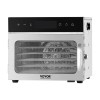 6-Tray Stainless Steel Food Dehydrator Machine 400W Electric Dryer with
