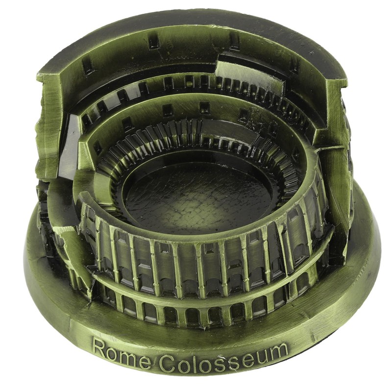 Rome Colosseum Model, Artificial Metal Miniature Roman Colosseum Statue for