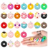LSGYPAQ 28PACK Donut Keychain Sweet Doughnut Key Chains for Birthday Party Supplies Bag Souvenir Kids Gifts Easter (28 Styles)