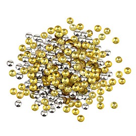 Beadsland Dome Studs Hotfix in Size 6mm,1/3 Round Flat Back Dome Studs with 200pcs (Silver)