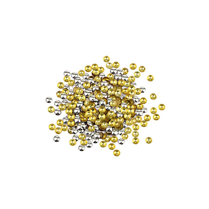 Beadsland Dome Studs Hotfix in Size 6mm,1/3 Round Flat Back