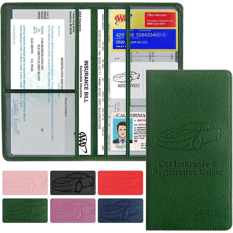 Premium Car Registration and Insurance Card Holder, Car Document Holder