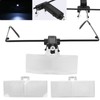 Eyeglasses Magnifier LED Light Hands Free Magnifying Glass for Watch
