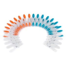Beldray Ultra Grip Clothes Garment Indoor/Outdoor Pegs, Resistant To Rust & Moisture, ,Assorted Colours,24 Pack