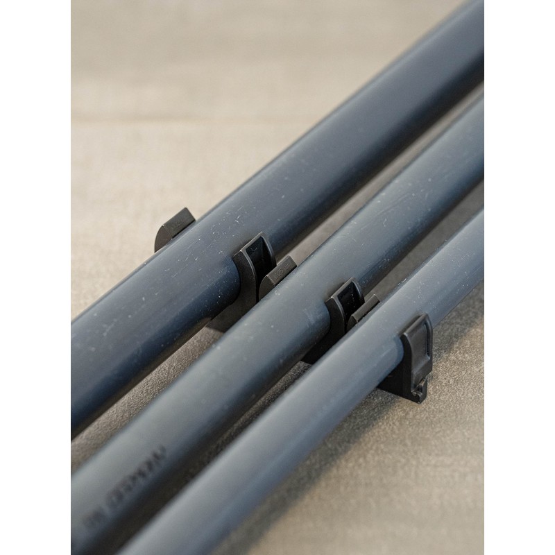 Pipe Clip 25 mm Black Set of 24