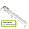 BERYLER 1PCS 3/4tsp (1/4tbsp, 3.75ml) Single Measuring Spoon, Stainless Steel