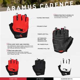 Lizard Skins Unisex's Aramus Cadence - Jet Black - XLarge Cycling Gloves