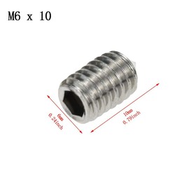 Sscon 304 Stainless Steel Tip Set Screws Cone Point Screws Head Diameter 6mm Length 10mm Pack of 100