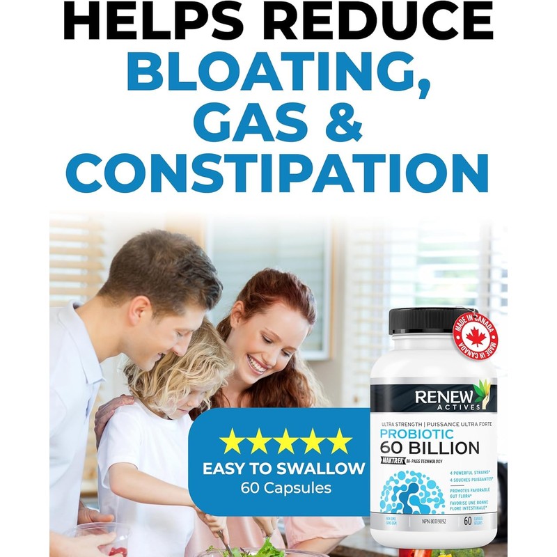 Renew Actives RENEW ACTIVES Probiotic Supplement for Digestive Health 60