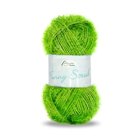 Rellana Funny Scrub Great Yarn for Sponges Crochet or Knitting, Funny Washing Up Sponges Crochet (67 - Pistachio)